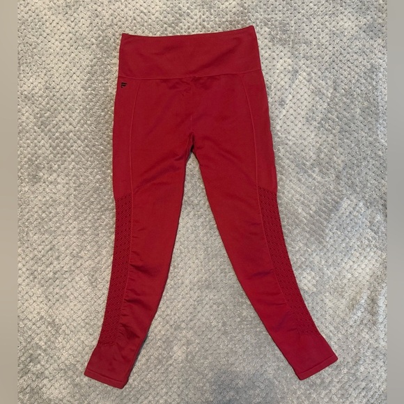 Fabletics Define PowerHold High-Waisted Mesh Leggings Red Size Small - Picture 4 of 5